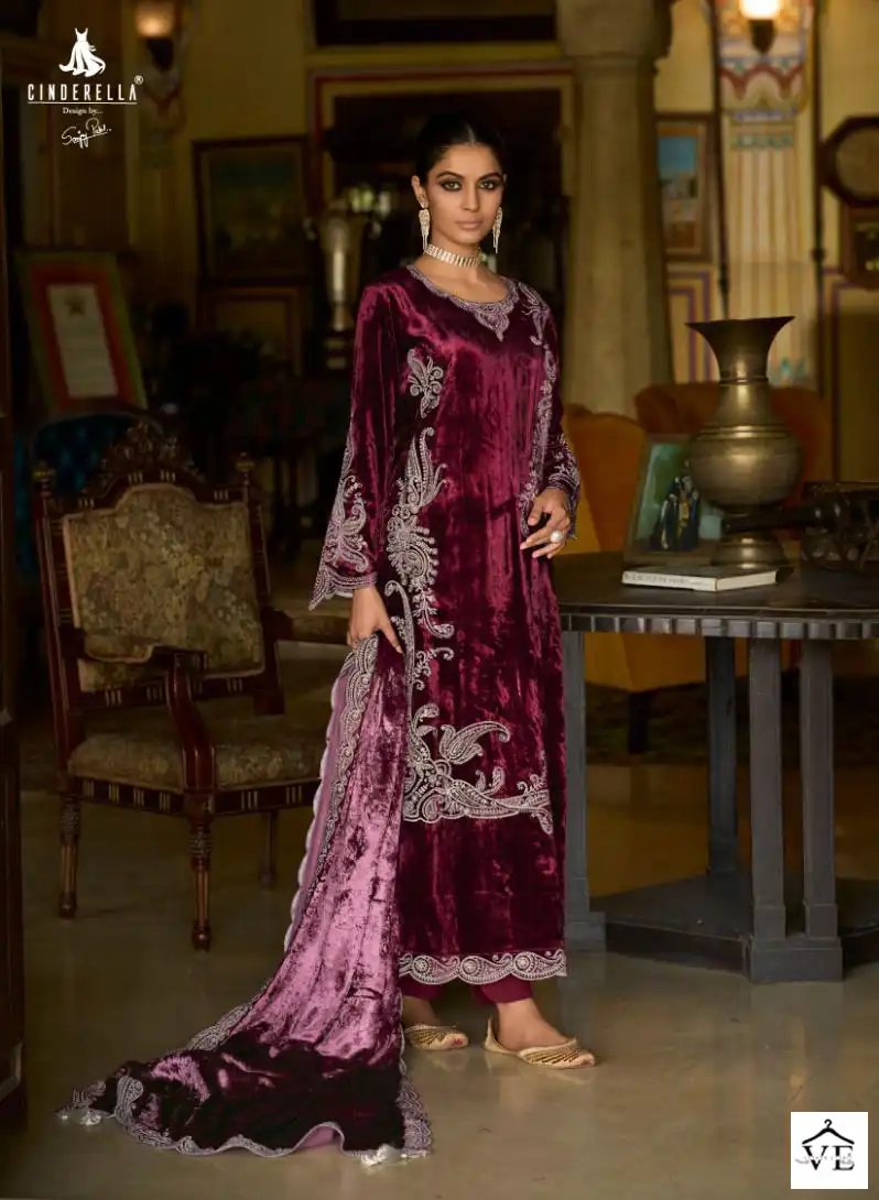 Ibiza Makhmal E Kahani Pure Palermo Viscose Velvet Wholesale Designer Winter Wear Salwar Suit Catalog — Wholesale Salwar Suits, MPA wholesale from Surat - Gallery Image 2
