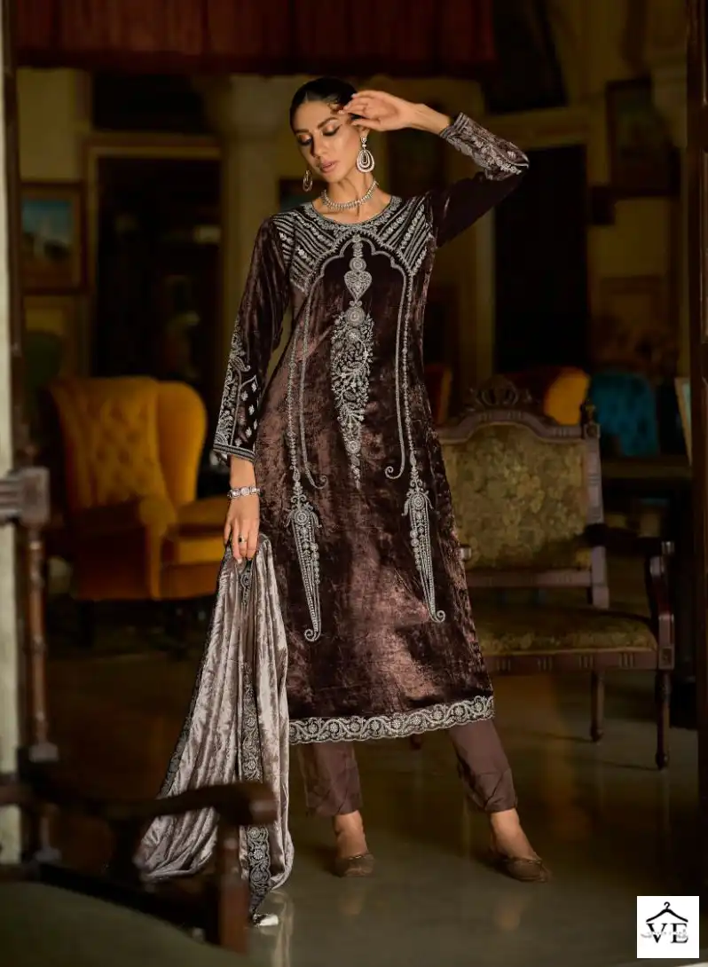 Ibiza Makhmal E Kahani Pure Palermo Viscose Velvet Wholesale Designer Winter Wear Salwar Suit Catalog — Wholesale Salwar Suits, MPA wholesale from Surat - Gallery Image 10
