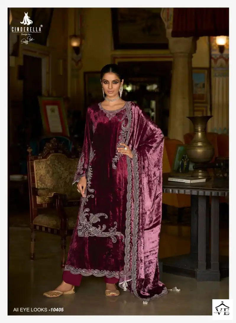 Ibiza Makhmal E Kahani Pure Palermo Viscose Velvet Wholesale Designer Winter Wear Salwar Suit Catalog — Wholesale Salwar Suits, MPA wholesale from Surat - Gallery Image 4
