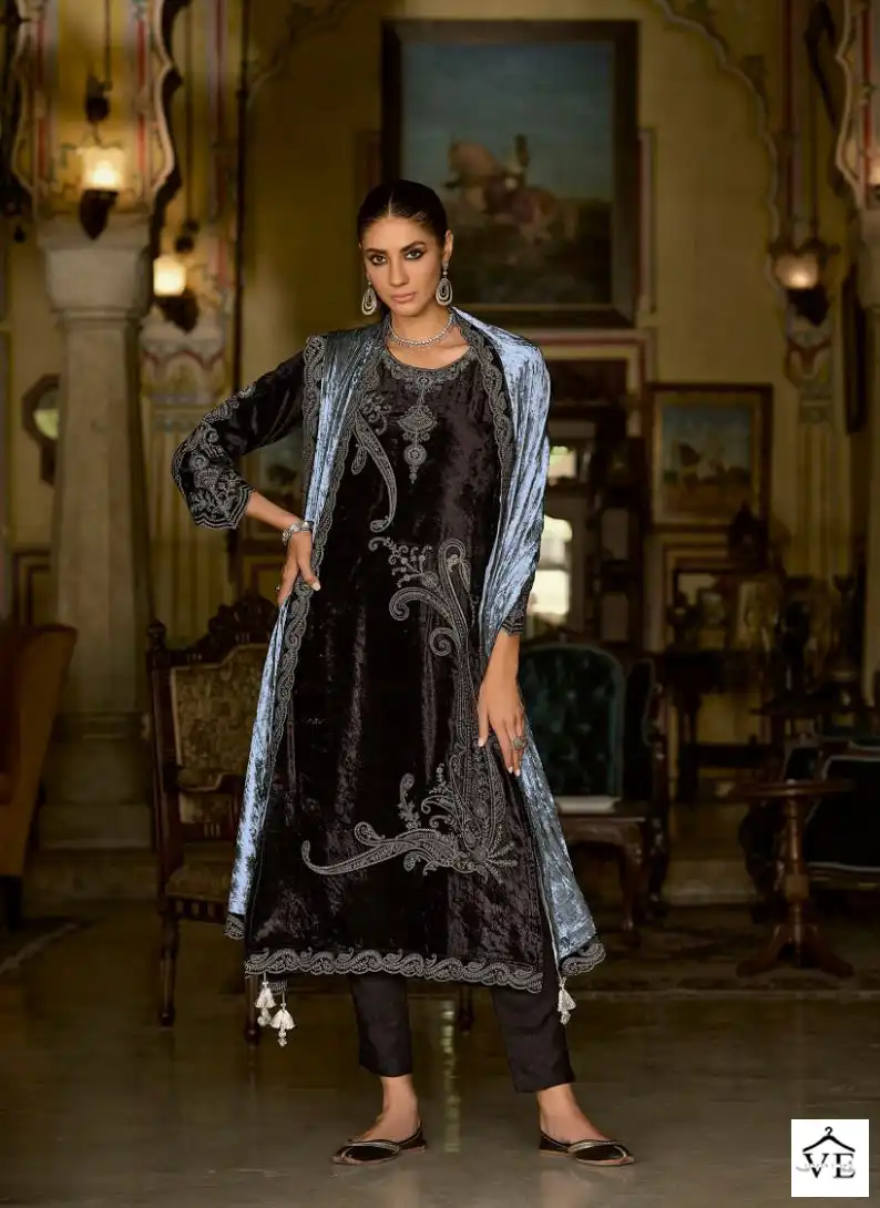 Ibiza Makhmal E Kahani Pure Palermo Viscose Velvet Wholesale Designer Winter Wear Salwar Suit Catalog — Wholesale Salwar Suits, MPA wholesale from Surat - Gallery Image 8