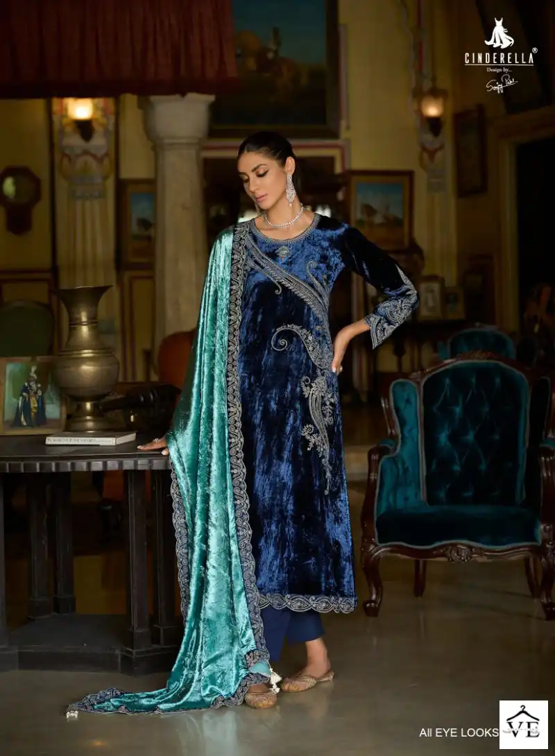 Ibiza Makhmal E Kahani Pure Palermo Viscose Velvet Wholesale Designer Winter Wear Salwar Suit Catalog — Wholesale Salwar Suits, MPA wholesale from Surat - Gallery Image 9