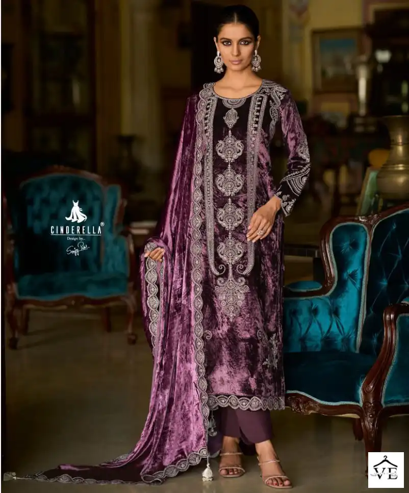 Ibiza Makhmal E Kahani Pure Palermo Viscose Velvet Wholesale Designer Winter Wear Salwar Suit Catalog — Wholesale Salwar Suits, MPA wholesale from Surat — view 1
