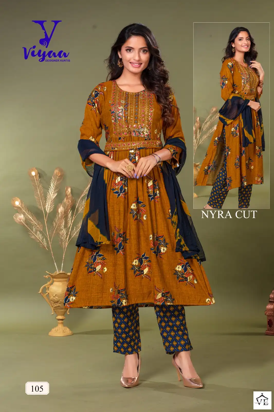 Viyaa Designe Malini V1 Pure Original Capsule Rayon Wholesale Readymade Salwar Suit Catalog — Wholesale Salwar Suits, MPA wholesale from Surat - Gallery Image 5