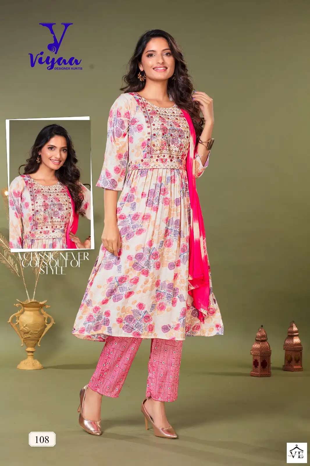 Viyaa Designe Malini V1 Pure Original Capsule Rayon Wholesale Readymade Salwar Suit Catalog — Wholesale Salwar Suits, MPA wholesale from Surat - Gallery Image 7