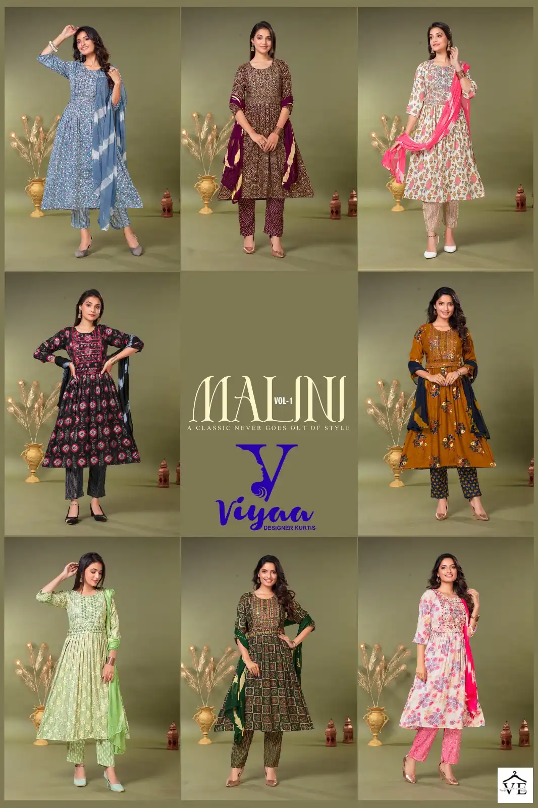 Viyaa Designe Malini V1 Pure Original Capsule Rayon Wholesale Readymade Salwar Suit Catalog — Wholesale Salwar Suits, MPA wholesale from Surat — view 9