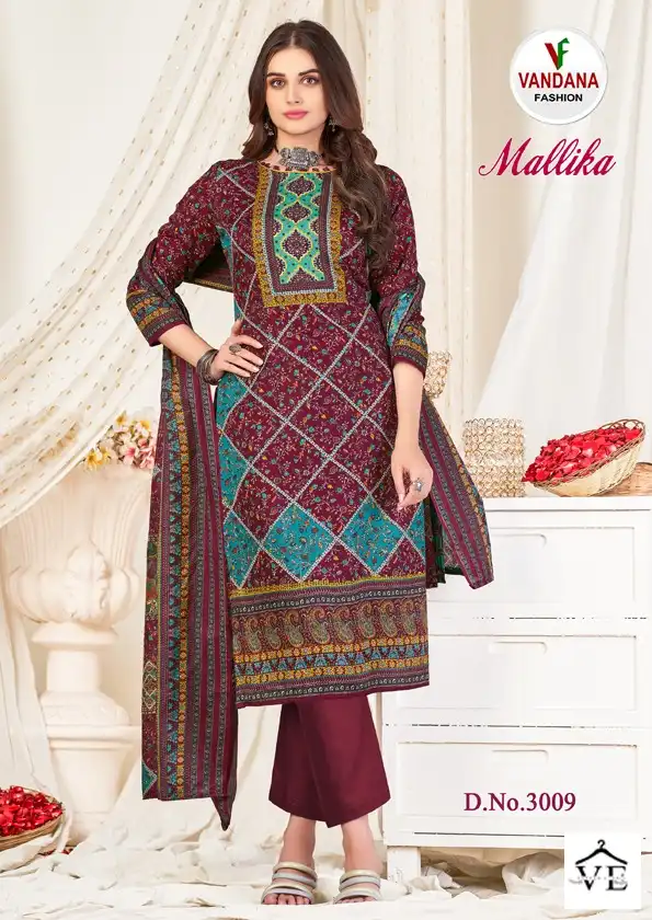 Vandana Mallika Vol 3 Cotton Wholesale Fancy Salwar Suit Catalog — Wholesale Salwar Suits, MPA wholesale from Surat - Gallery Image 9