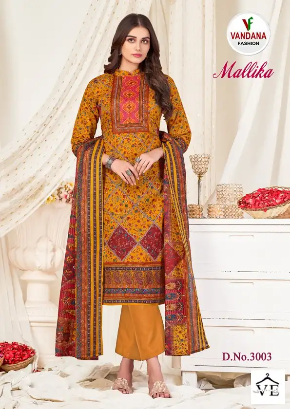 Vandana Mallika Vol 3 Cotton Wholesale Fancy Salwar Suit Catalog — Wholesale Salwar Suits, MPA wholesale from Surat - Gallery Image 3