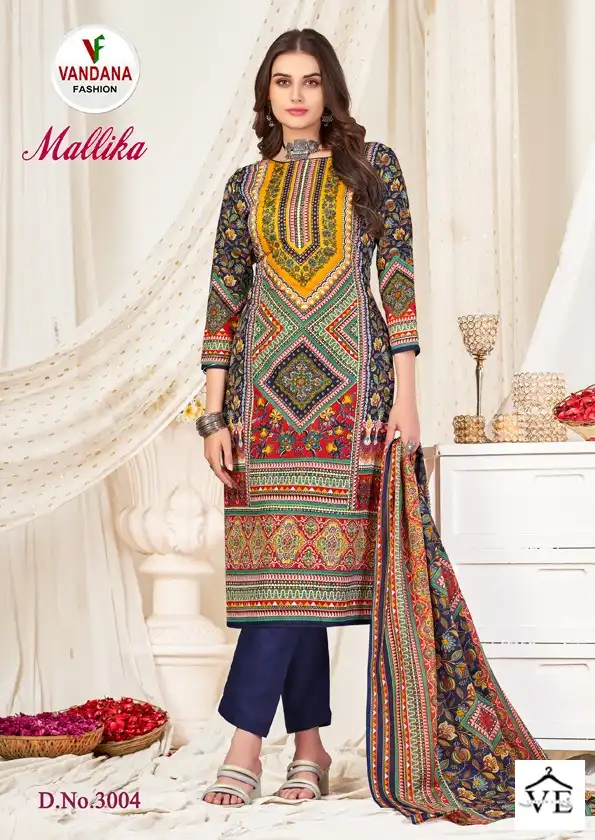 Vandana Mallika Vol 3 Cotton Wholesale Fancy Salwar Suit Catalog — Wholesale Salwar Suits, MPA wholesale from Surat - Gallery Image 4