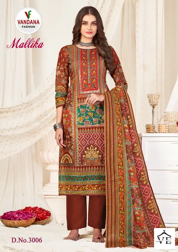 Vandana Mallika Vol 3 Cotton Wholesale Fancy Salwar Suit Catalog — Wholesale Salwar Suits, MPA wholesale from Surat - Gallery Image 6