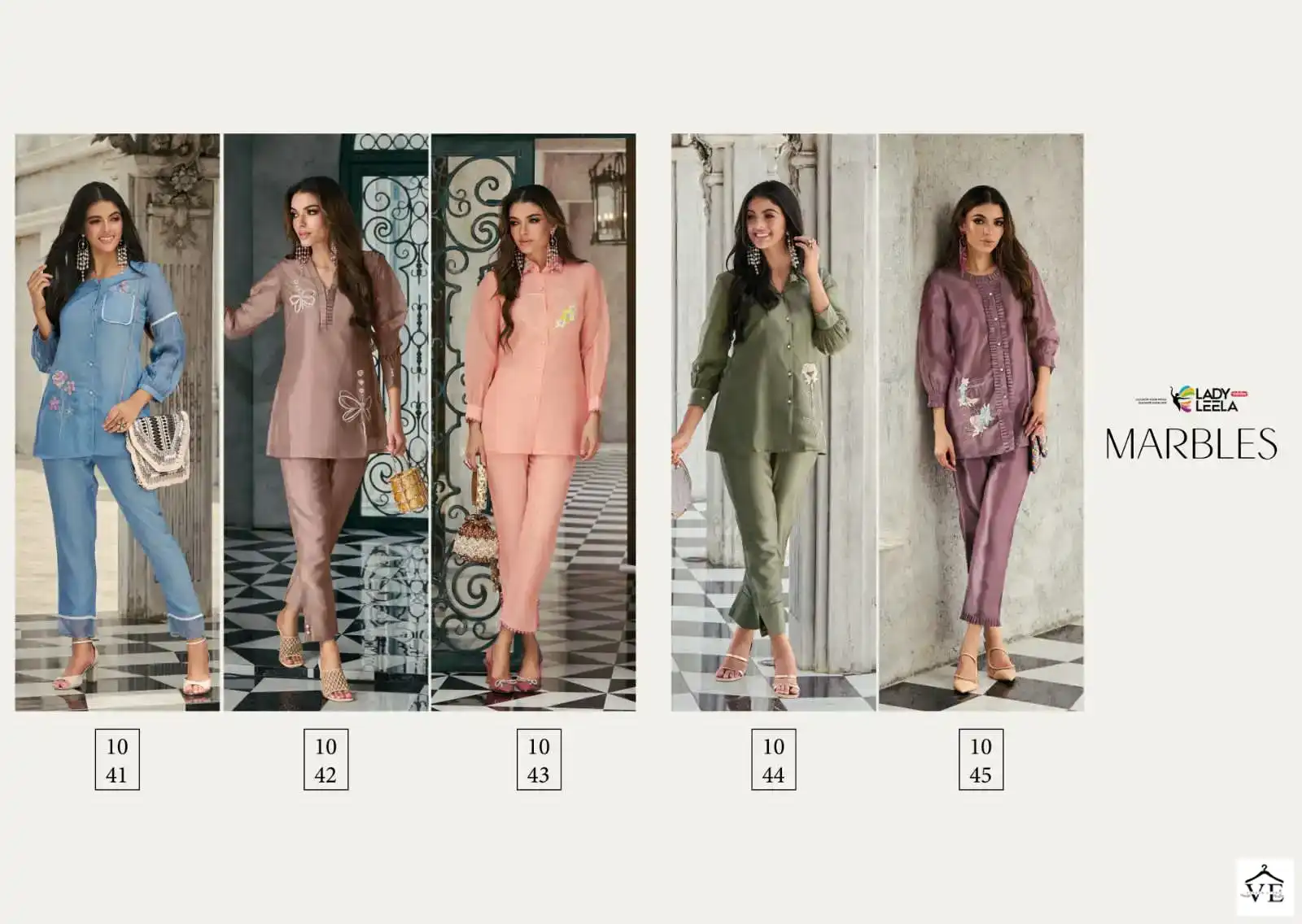 Lady Leela Marbles Pure Handwork On Viscose Organza Wholesale Co-Ord Set Catalog — Wholesale Kurtis, Lady Leela wholesale from Surat — view 6