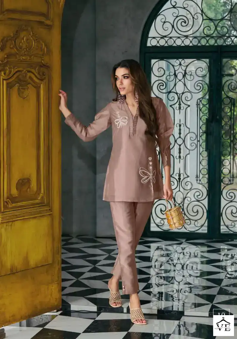 Lady Leela Marbles Pure Handwork On Viscose Organza Wholesale Co-Ord Set Catalog — Wholesale Kurtis, Lady Leela wholesale from Surat - Gallery Image 3