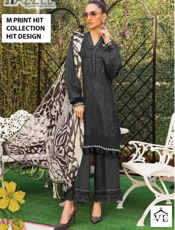 Hazzel Maria B D No 046 Cotton Wholesale Fancy Pakistani Salwar Suit Catalog — Wholesale Salwar Suits, MPA wholesale from Surat — view 1