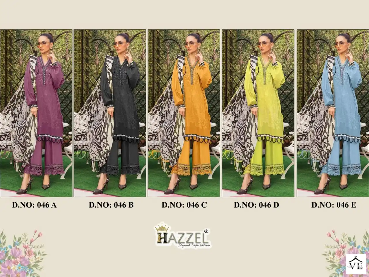 Hazzel Maria B D No 046 Cotton Wholesale Fancy Pakistani Salwar Suit Catalog — Wholesale Salwar Suits, MPA wholesale from Surat — view 6