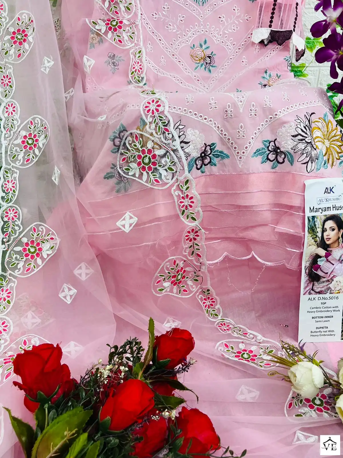 Al_Khushbu Maryam Hussain-5016 Pure Cotton Wholesale Pakistani Suit — Wholesale Salwar Suits, MPA wholesale from Surat — view 3