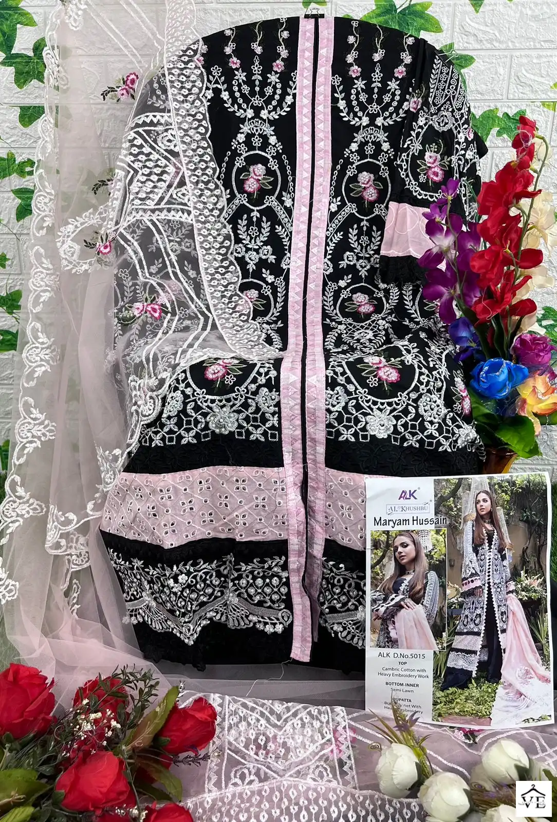 Al_Khushbu Maryam Hussain-5015 Pure Cotton Wholesale Pakistani Suit — Wholesale Salwar Suits, MPA wholesale from Surat — view 3