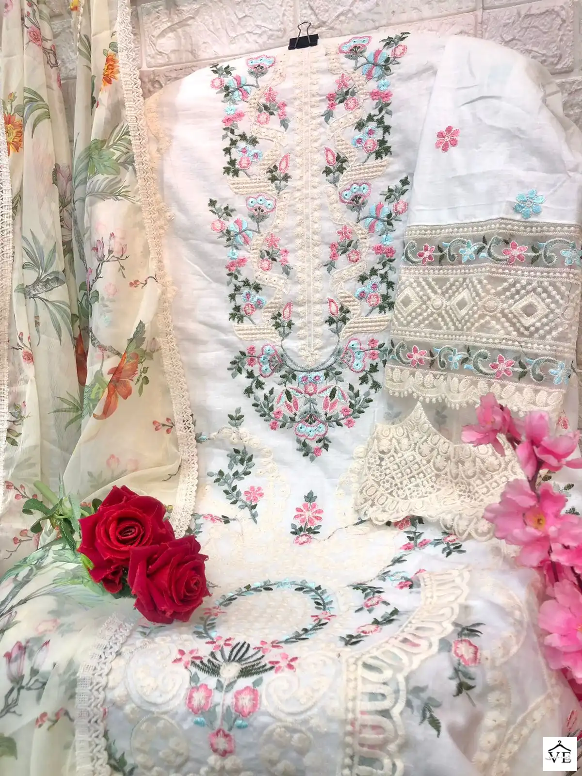 Alif Fashion Maryam Vol 1 Pure Cambric Cotton Wholesale Designer Pakistani Salwar Suit Catalog — Wholesale Salwar Suits, MPA wholesale from Surat - Gallery Image 4