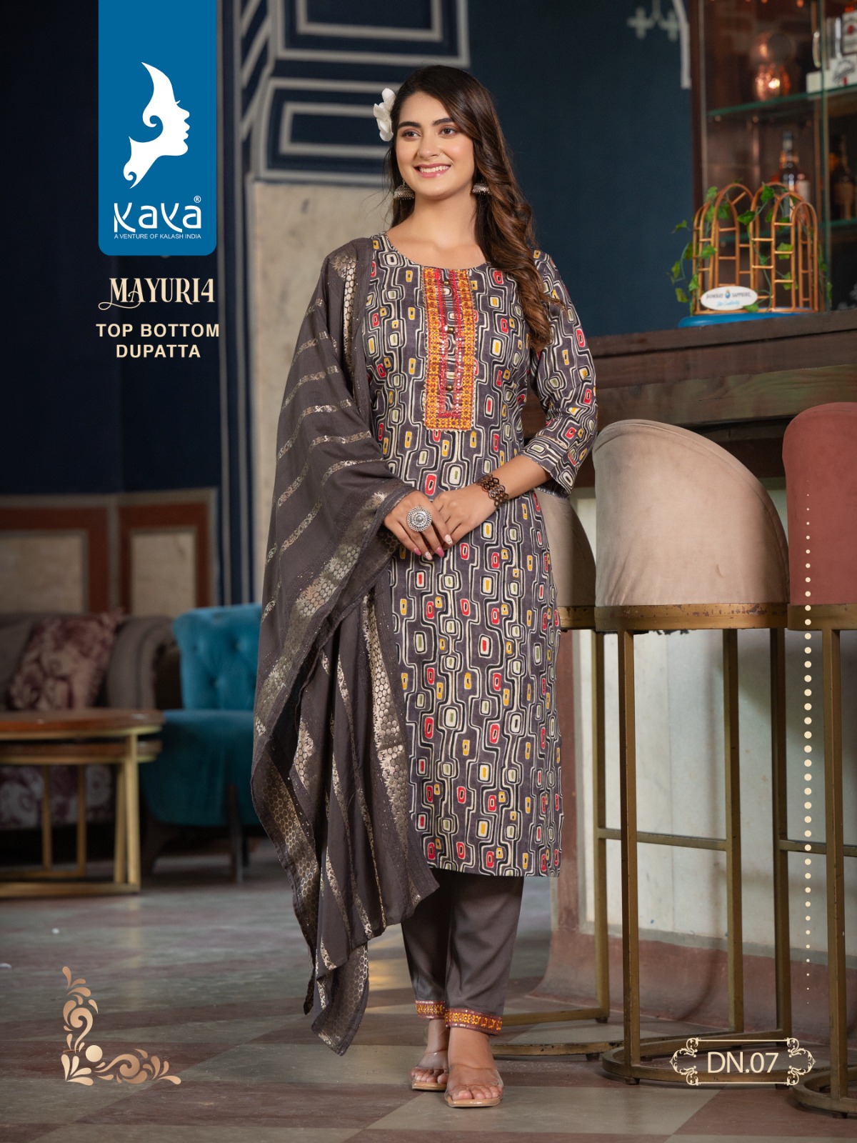 Kaya Mayuri 4 Rayon Prints Wholesale Readymade Salwar Suit Catalog — Wholesale Salwar Suits, Mayur Dress wholesale from Surat - Gallery Image 3