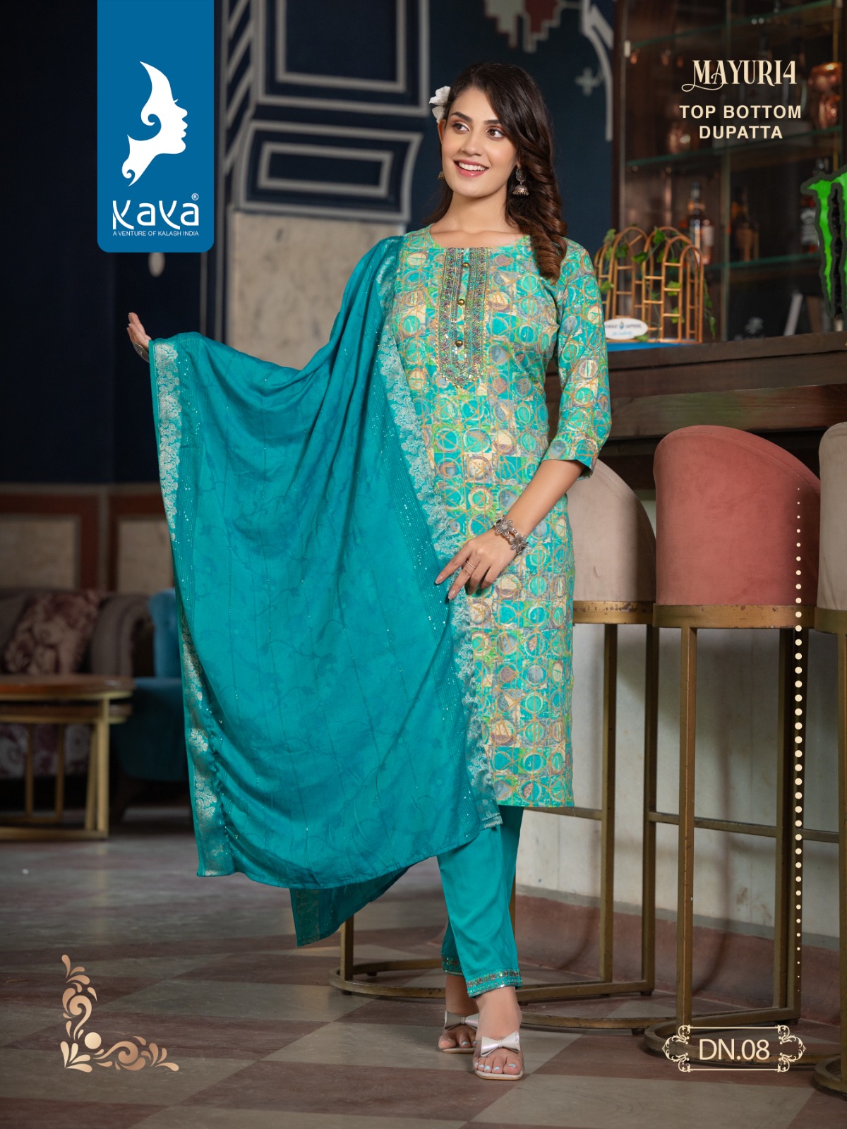 Kaya Mayuri 4 Rayon Prints Wholesale Readymade Salwar Suit Catalog — Wholesale Salwar Suits, Mayur Dress wholesale from Surat - Gallery Image 5