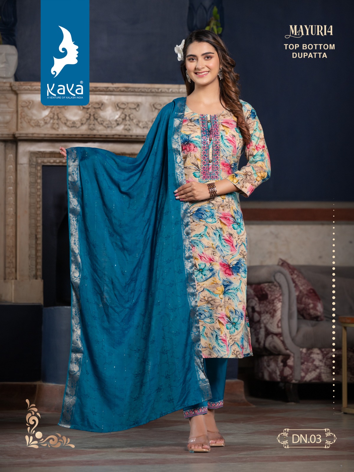 Kaya Mayuri 4 Rayon Prints Wholesale Readymade Salwar Suit Catalog — Wholesale Salwar Suits, Mayur Dress wholesale from Surat - Gallery Image 7