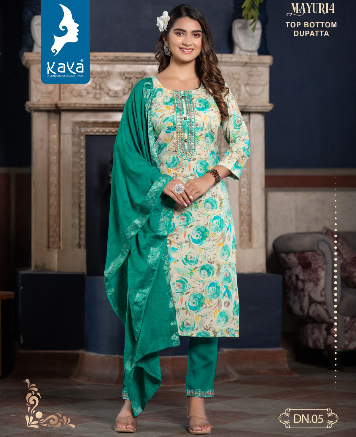 Kaya Mayuri 4 Rayon Prints Wholesale Readymade Salwar Suit Catalog — Wholesale Salwar Suits, Mayur Dress wholesale from Surat — view 1