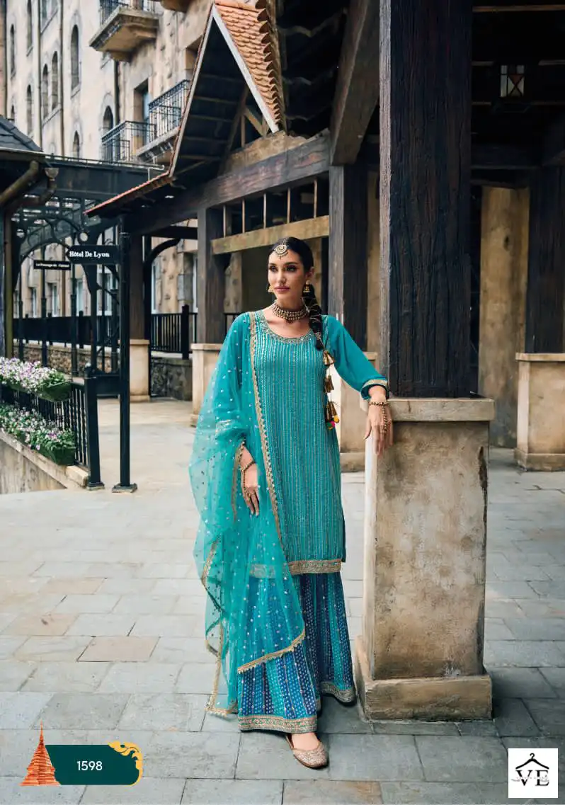 Eba Mehak Heavy Foux Georgette Wholesale Designer Readymade Salwar Suit Catalog - Image 2