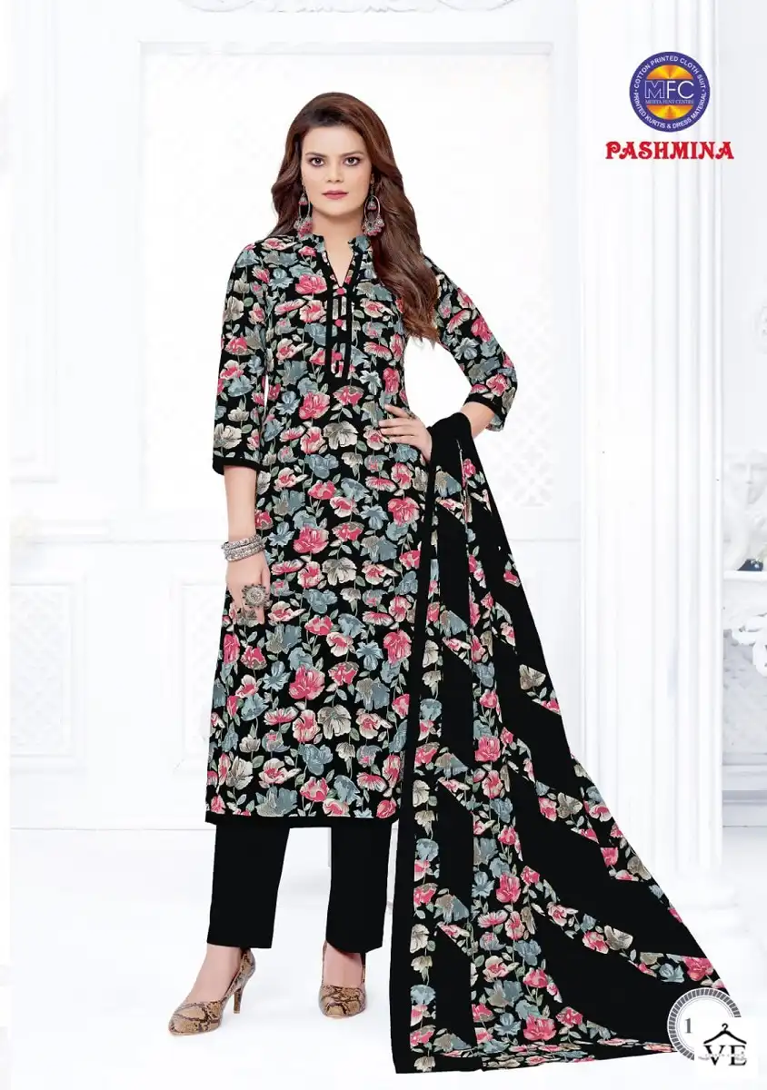 Mfc Pashmina Vol 16 Cotton Wholesale Salwar Suit Catalog — Wholesale Salwar Suits, MPA wholesale from Surat - Gallery Image 7