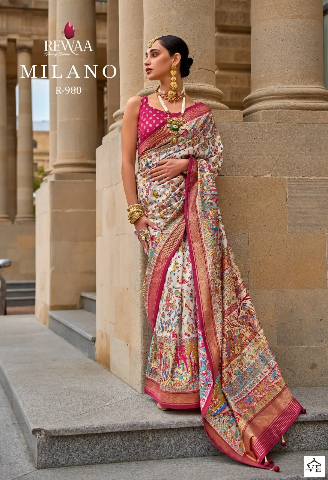 Rewaa Milano Superior V.P Silk Wholesale Fancy Sarees Catalog — Wholesale Sarees, MPA wholesale from Surat - Gallery Image 5