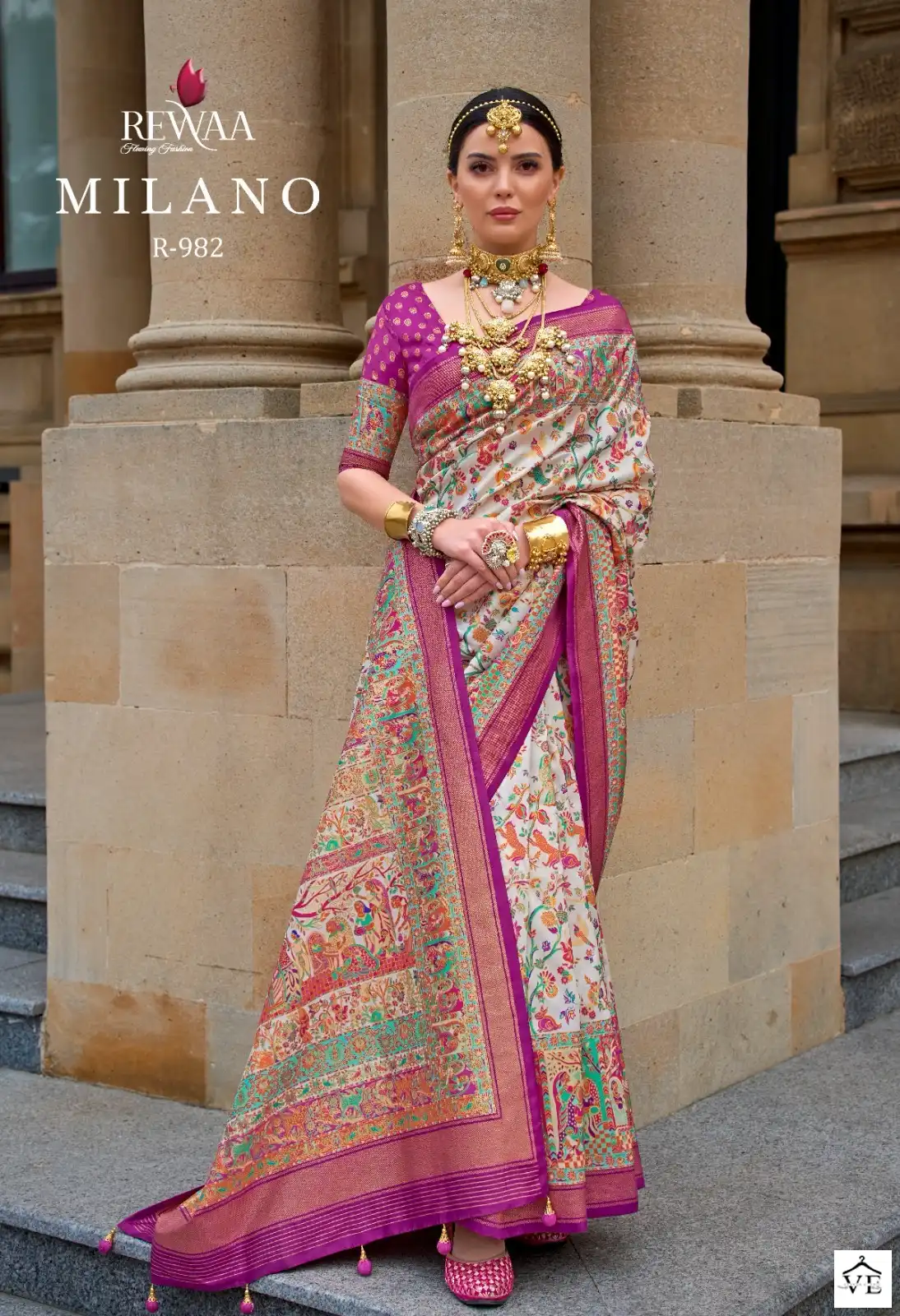 Rewaa Milano Superior V.P Silk Wholesale Fancy Sarees Catalog — Wholesale Sarees, MPA wholesale from Surat - Gallery Image 7
