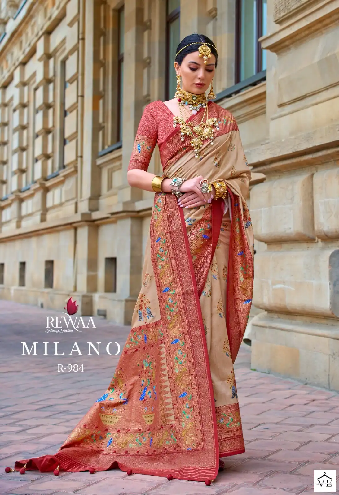 Rewaa Milano Superior V.P Silk Wholesale Fancy Sarees Catalog — Wholesale Sarees, MPA wholesale from Surat — view 9