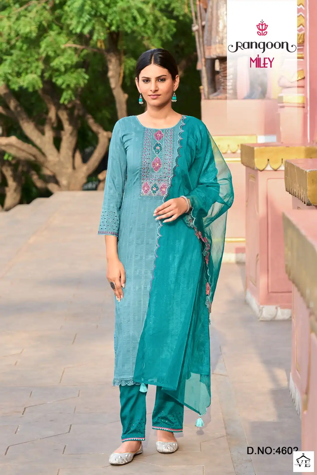 Rangoon Lily Viscose Wholesale Designer Readymade Salwar Suit Catalog — Wholesale Salwar Suits, Rangoon wholesale from Surat - Gallery Image 3