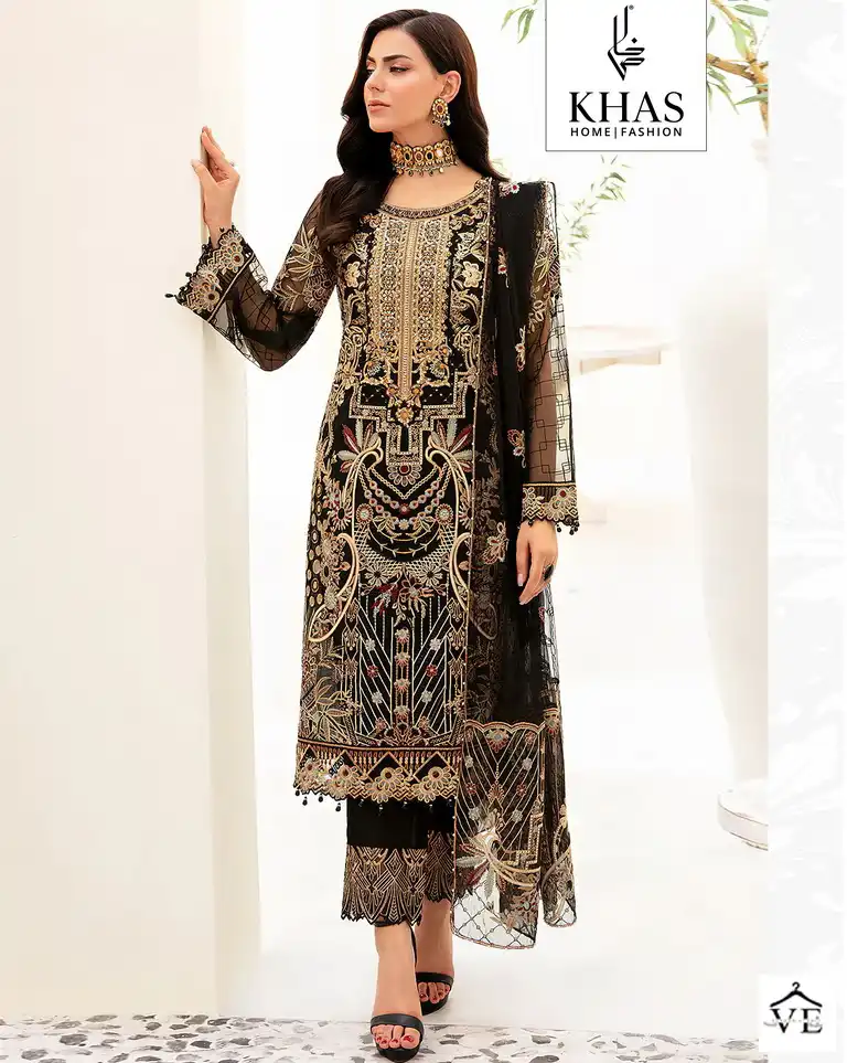 Khas Minhal-803 Georgette Wholesale Pakistani Suit — Wholesale Salwar Suits, Khas wholesale from Surat — view 1