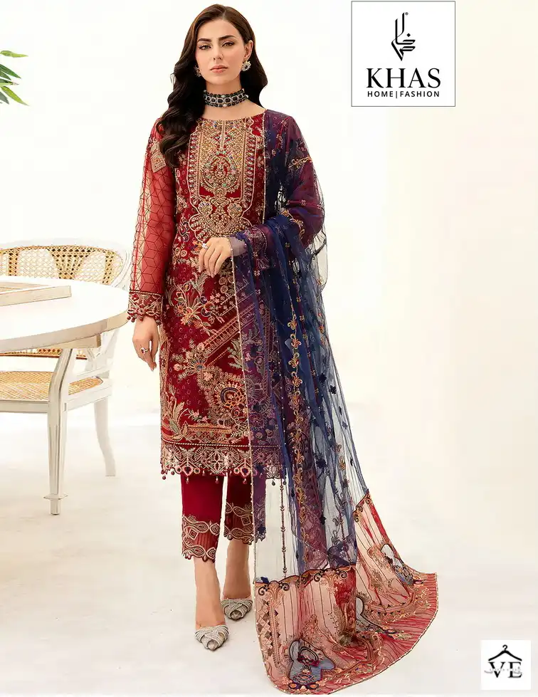 Khas Minhal-801 Georgette Wholesale Pakistani Suit — Wholesale Salwar Suits, Khas wholesale from Surat — view 1