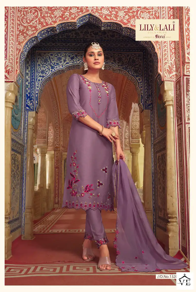 Lily & Lali Mirror Elegance Bemberg Silk Wholesale Designer Readymade Salwar Suit Catalog - Image 4