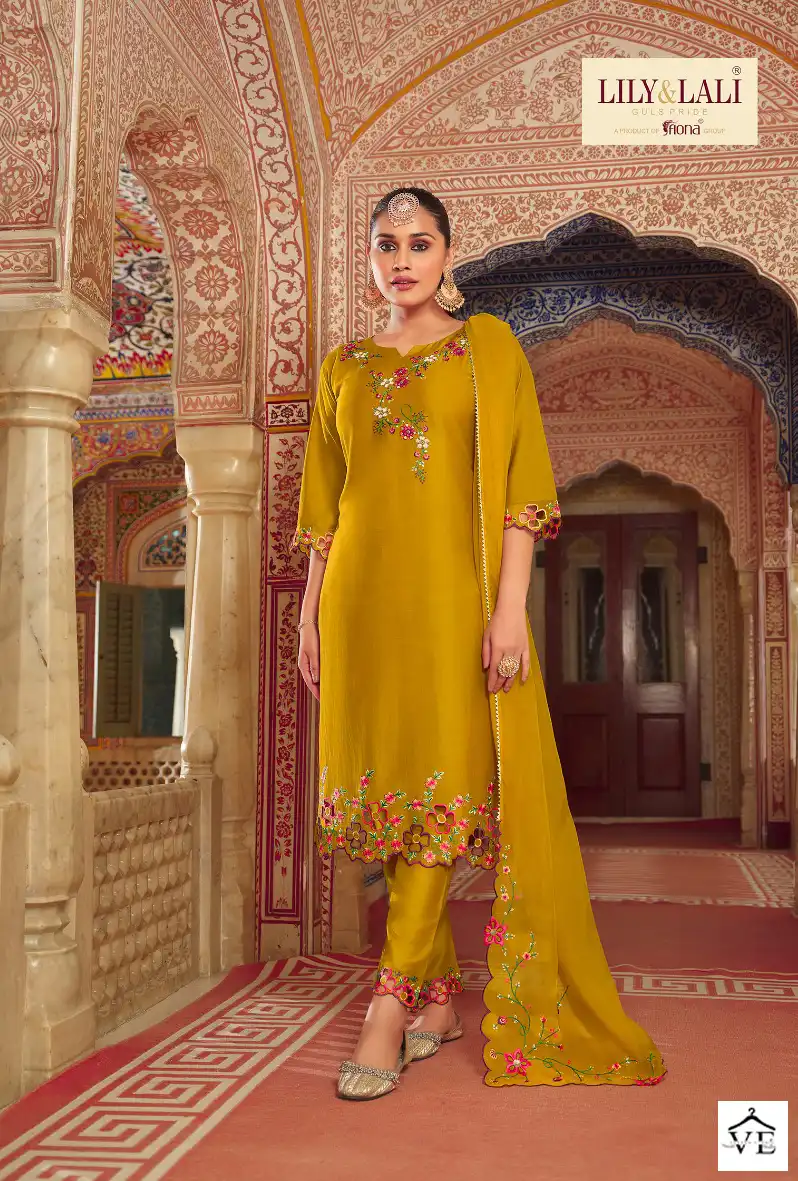Lily & Lali Mirror Elegance Bemberg Silk Wholesale Designer Readymade Salwar Suit Catalog - Image 5