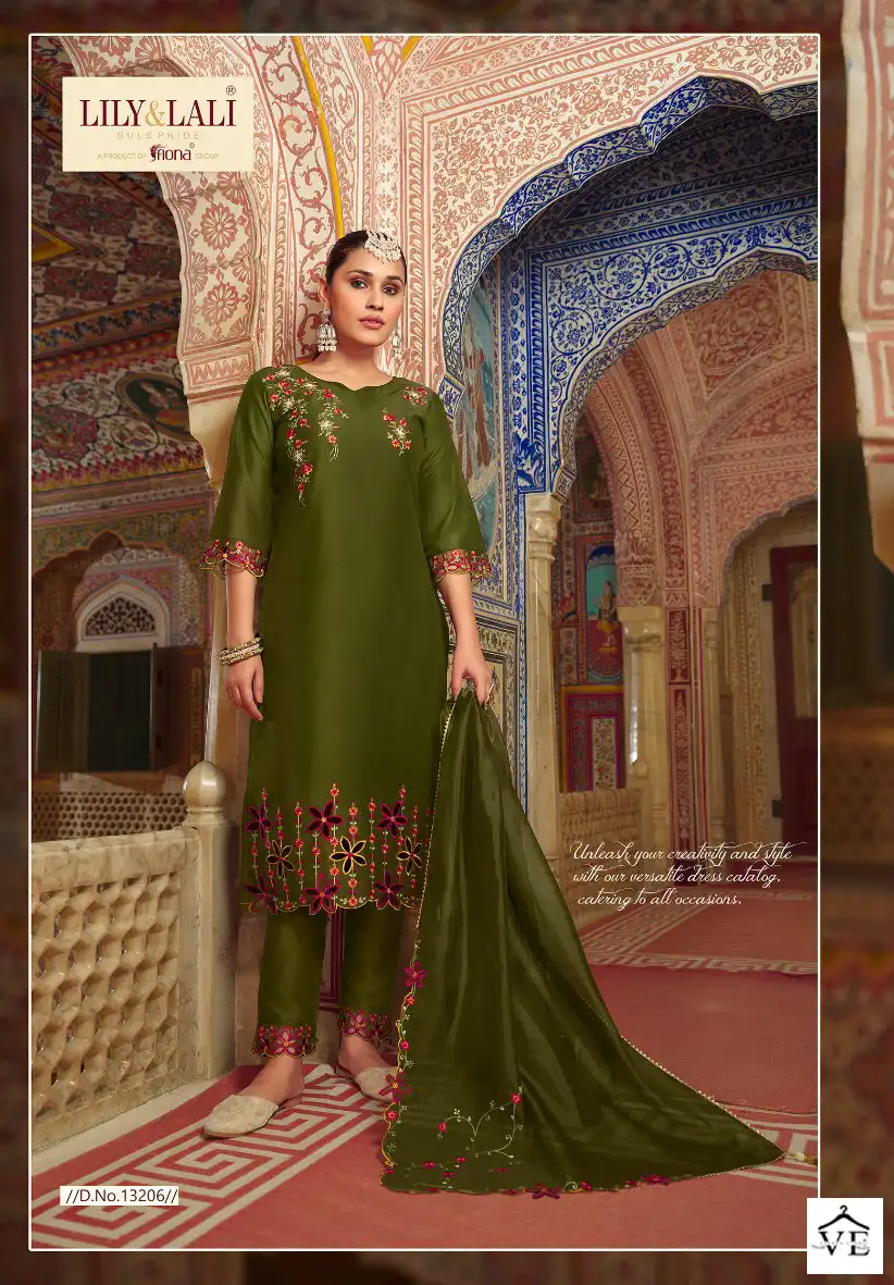Lily & Lali Mirror Elegance Bemberg Silk Wholesale Designer Readymade Salwar Suit Catalog - Image 6