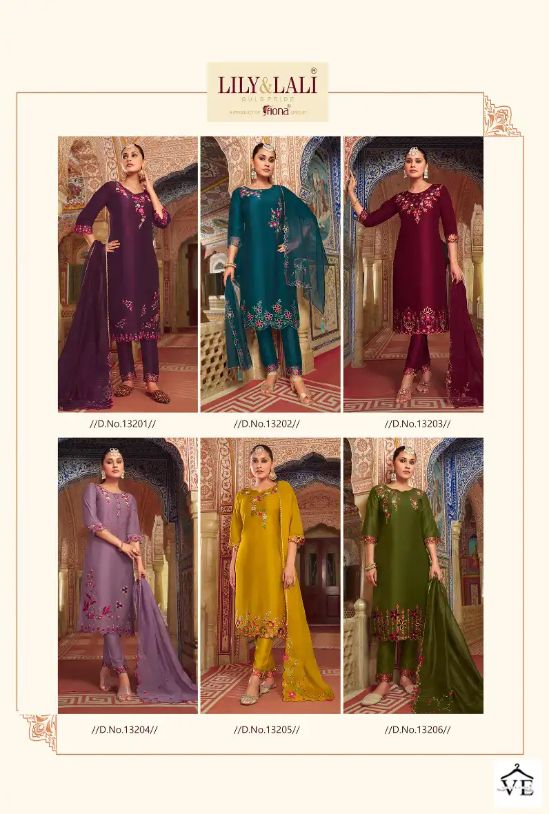 Lily & Lali Mirror Elegance Bemberg Silk Wholesale Designer Readymade Salwar Suit Catalog - Image 7