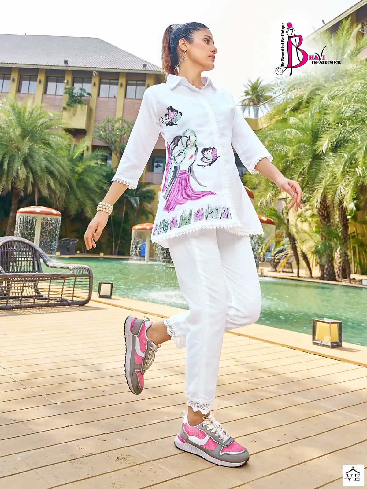 Bhavi Miss World Muslin Wholesale Shirt With Pant Cord Sets Catalog — Wholesale Kurtis, MPA wholesale from Surat - Gallery Image 3