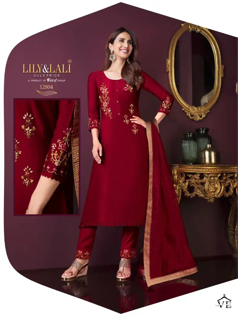 Lily & Lali Modern Ease Viscose Wholesale Designer Readymade Salwar Suit Catalog — Wholesale Salwar Suits, Lily & Lali wholesale from Surat - Gallery Image 4