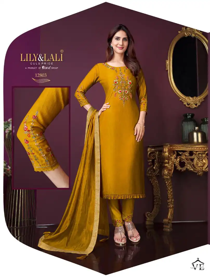 Lily & Lali Modern Ease Viscose Wholesale Designer Readymade Salwar Suit Catalog — Wholesale Salwar Suits, Lily & Lali wholesale from Surat - Gallery Image 5