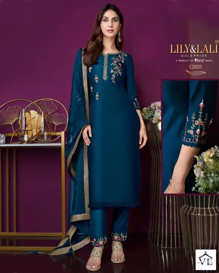 Lily & Lali Modern Ease Viscose Wholesale Designer Readymade Salwar Suit Catalog — Wholesale Salwar Suits, Lily & Lali wholesale from Surat — view 1