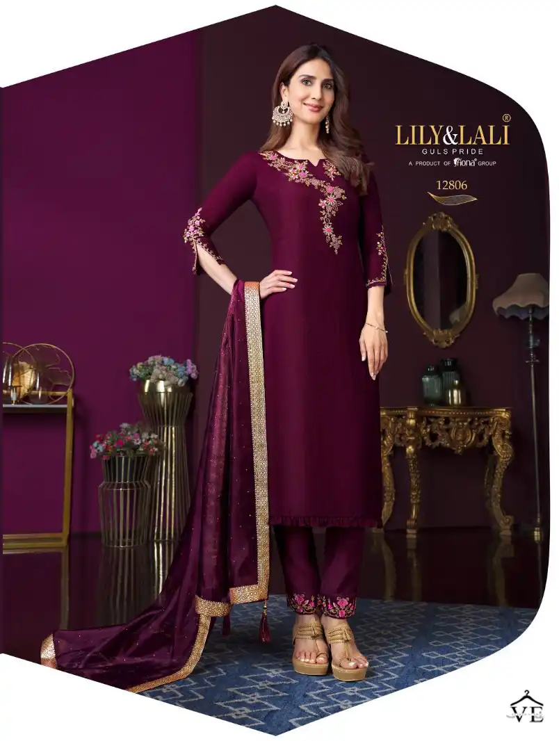 Lily & Lali Modern Ease Viscose Wholesale Designer Readymade Salwar Suit Catalog — Wholesale Salwar Suits, Lily & Lali wholesale from Surat - Gallery Image 7