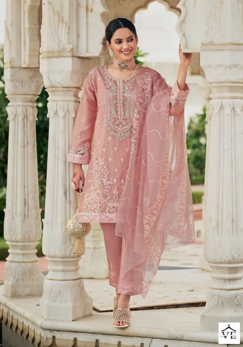 Mushq MR-122 Pure Ornganza Wholesale Pakistani Suit Catalog — Wholesale Salwar Suits, MPA wholesale from Surat — view 3
