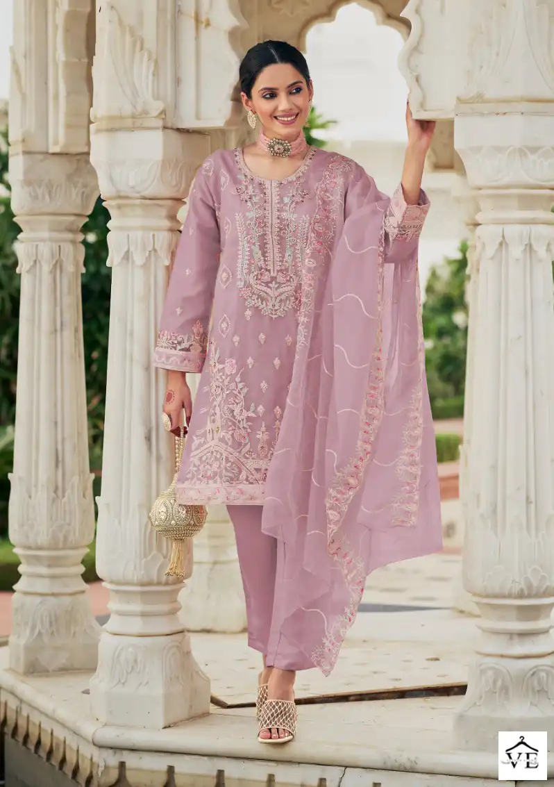 Mushq MR-122 Pure Ornganza Wholesale Pakistani Suit Catalog — Wholesale Salwar Suits, MPA wholesale from Surat — view 4