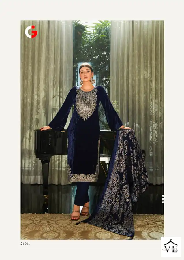 Deepsy Suits Murad Velvet Wholesale Heavy Embroidered Winter Wear Pakistanisalwar Suit Catalog — Wholesale Salwar Suits, MPA wholesale from Surat — view 4