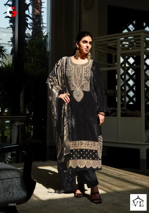 Deepsy Suits Murad Velvet Wholesale Heavy Embroidered Winter Wear Pakistanisalwar Suit Catalog — Wholesale Salwar Suits, MPA wholesale from Surat — view 6