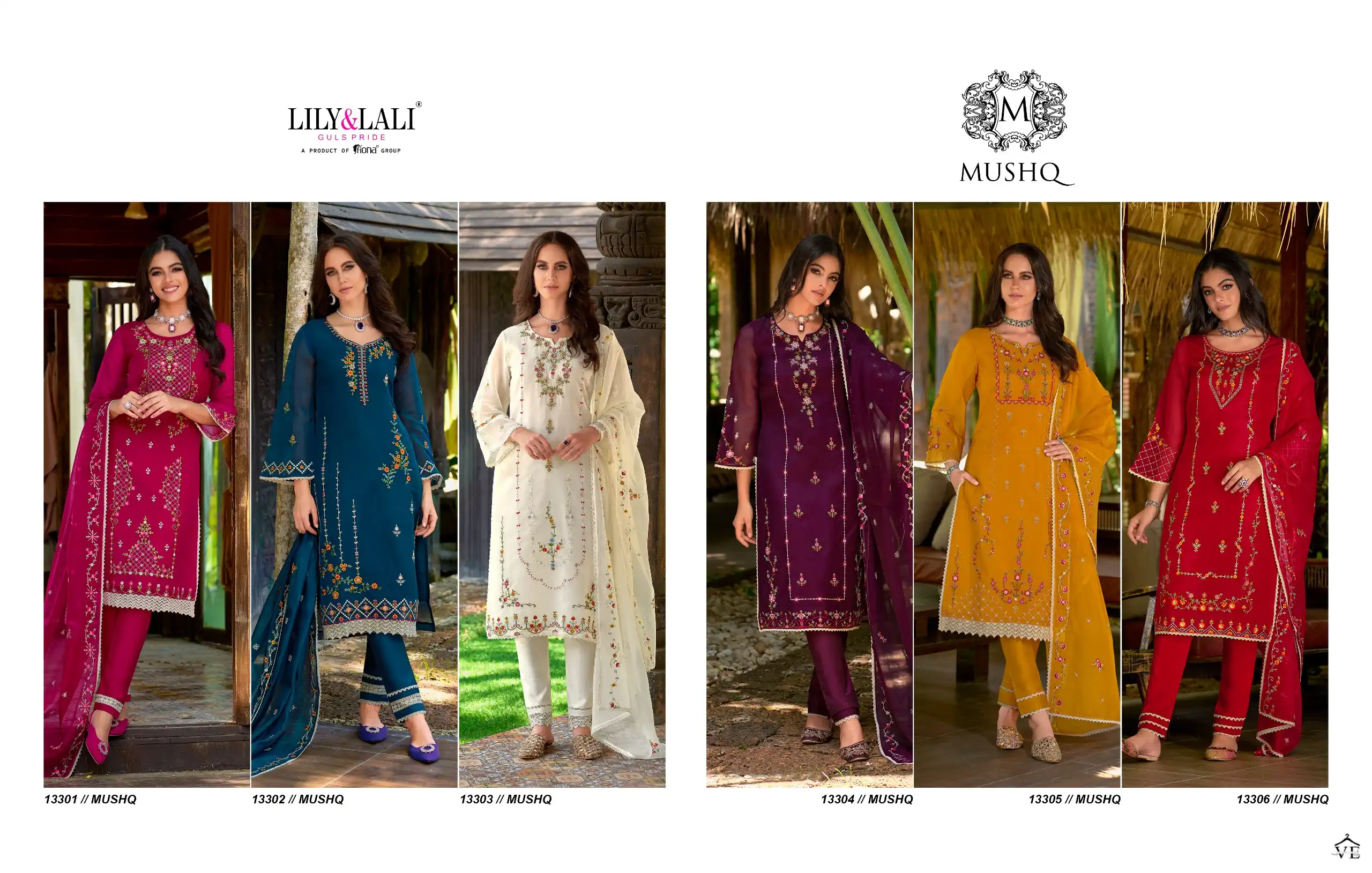 Lily And Lali Mushq Organza Wholesale Designer Readymade Salwar Suit Catalog — Wholesale Salwar Suits, Lily &amp; Lali wholesale from Surat — view 7