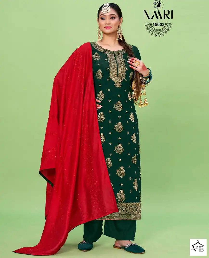 Naari Manya Muslin Jacard Wholesale Designer Salwar Suit Catalog — Wholesale Salwar Suits, MPA wholesale from Surat — view 1