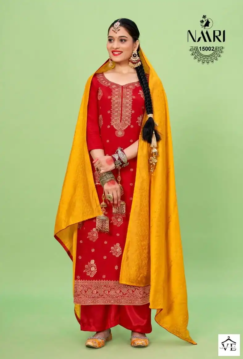 Naari Manya Muslin Jacard Wholesale Designer Salwar Suit Catalog — Wholesale Salwar Suits, MPA wholesale from Surat - Gallery Image 2