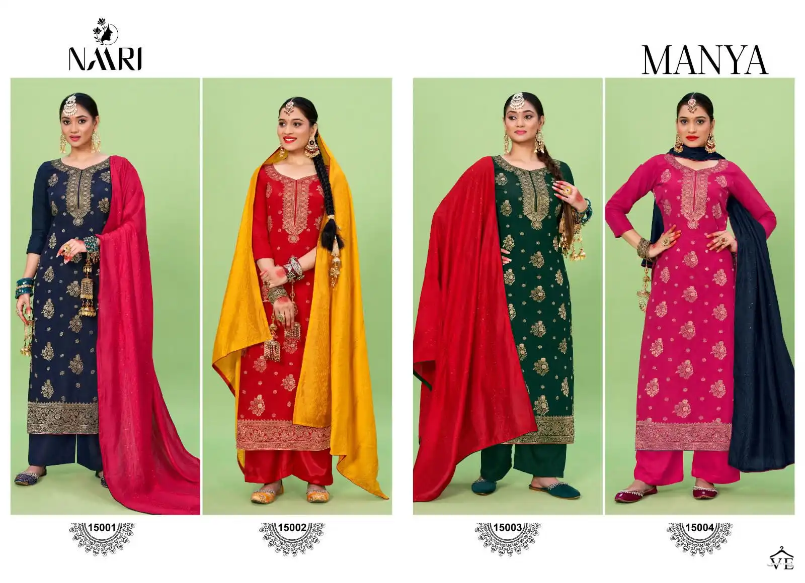 Naari Manya Muslin Jacard Wholesale Designer Salwar Suit Catalog — Wholesale Salwar Suits, MPA wholesale from Surat — view 4