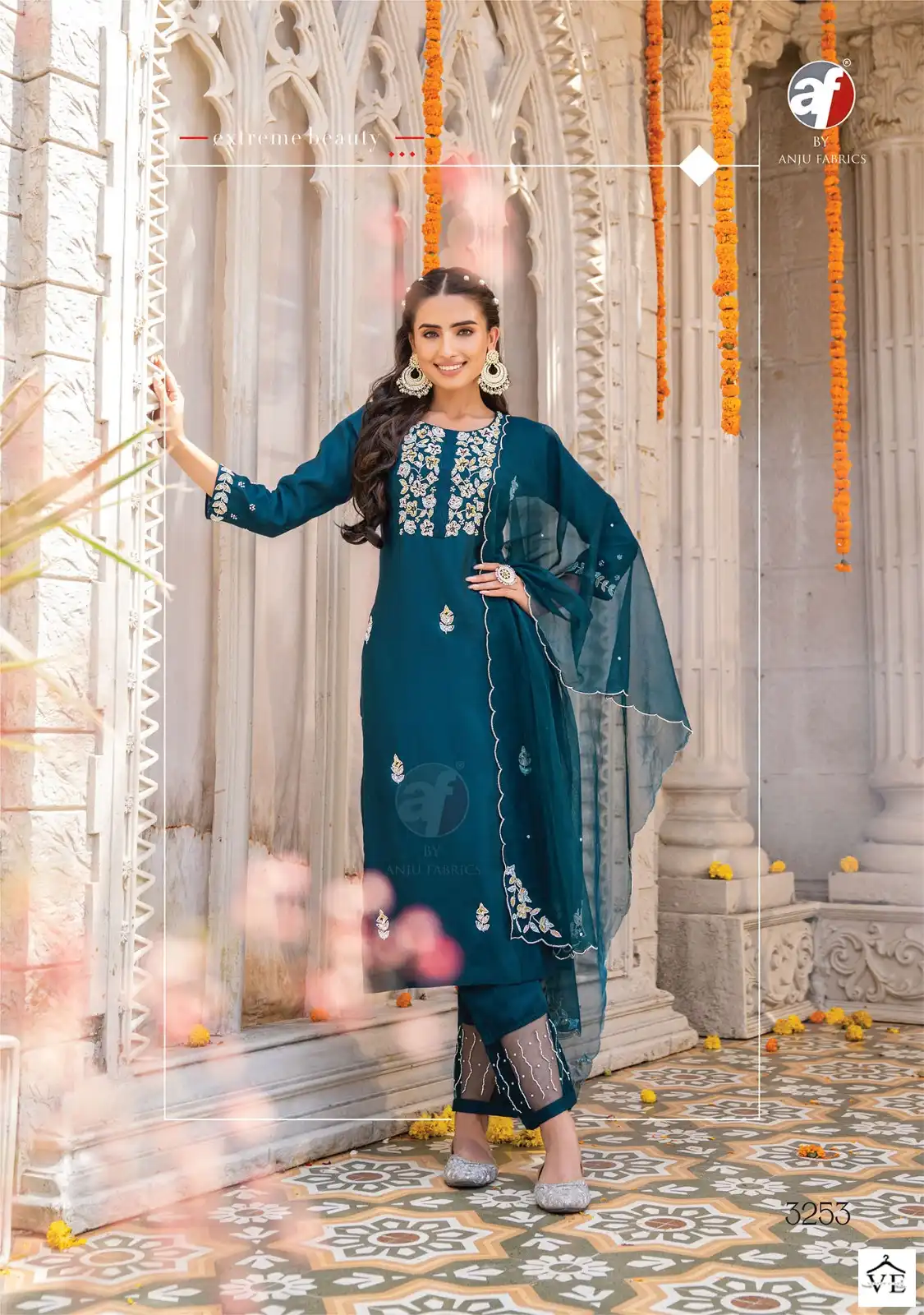 Anju Fabrics Mayra Vol 3 Viscose Modal Wholesale Designer Readymade Salwar Suit Catalog — Wholesale Salwar Suits, MPA wholesale from Surat — view 4